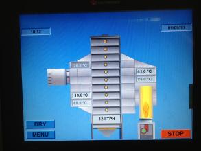 Perry of Oakley grain drier control panel Catton Farms