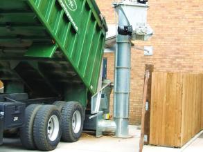 Perry of Oakley Woodchip lorry unloading